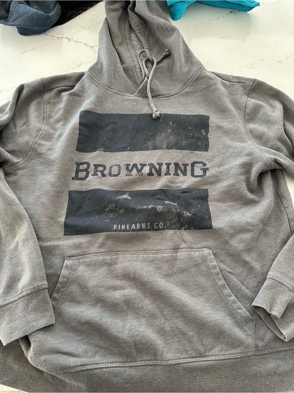 Browning Men's Gray Hooded Sweatshirt size xl